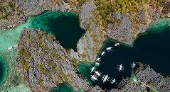 image of island aerial view